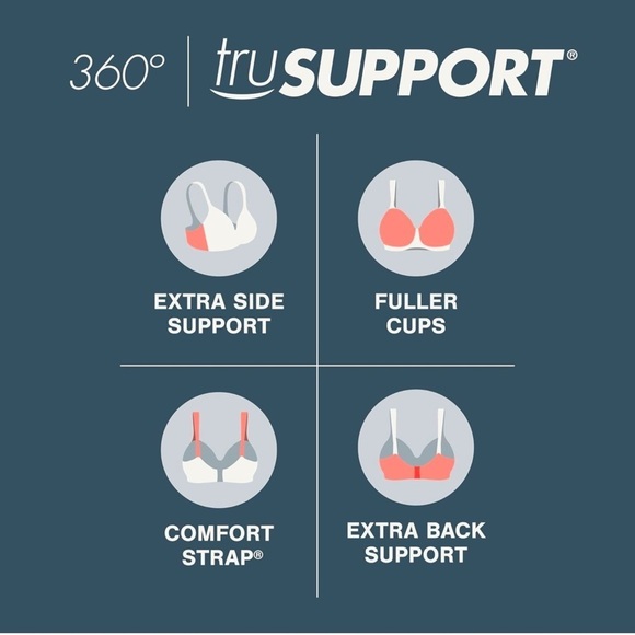 NWT Playtex Secrets Underwire Bra , All-Over Smoothing, Full-Coverage T-Shirt - Picture 5 of 9